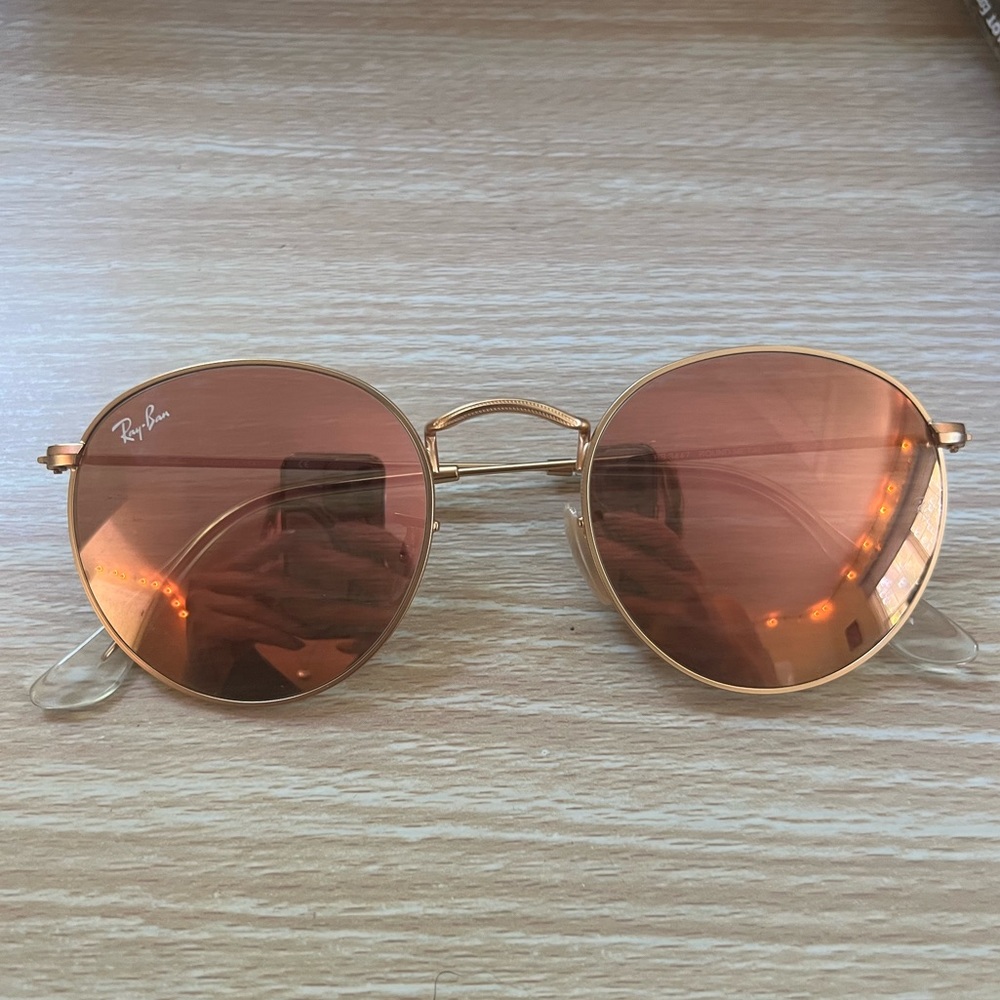 Ray- Bans Round Pink & Gold